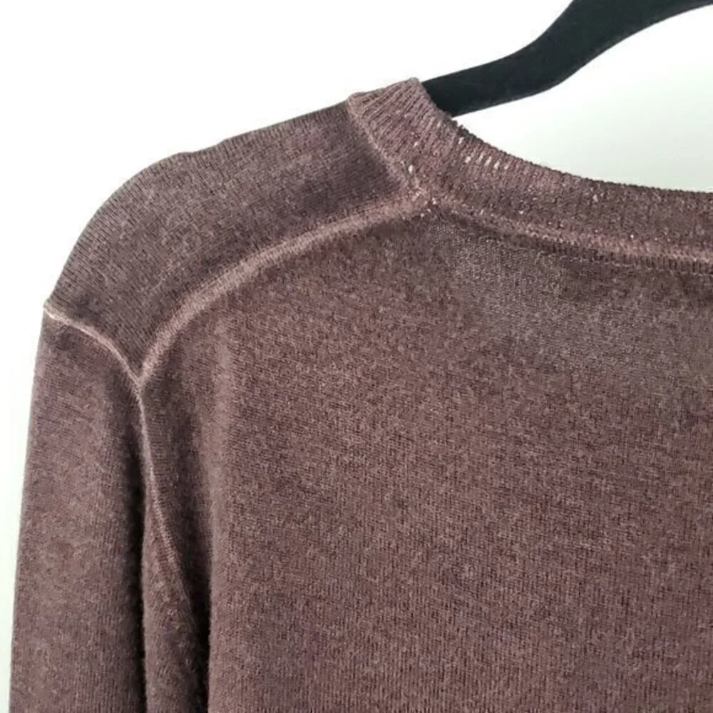 Men's 7 For All Mankind 100% Wool Distressed/Burnout Effect Fine Knit Sweater S